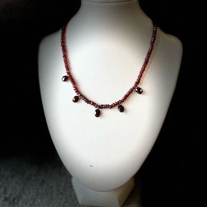 Garnet 14k burgundy necklace